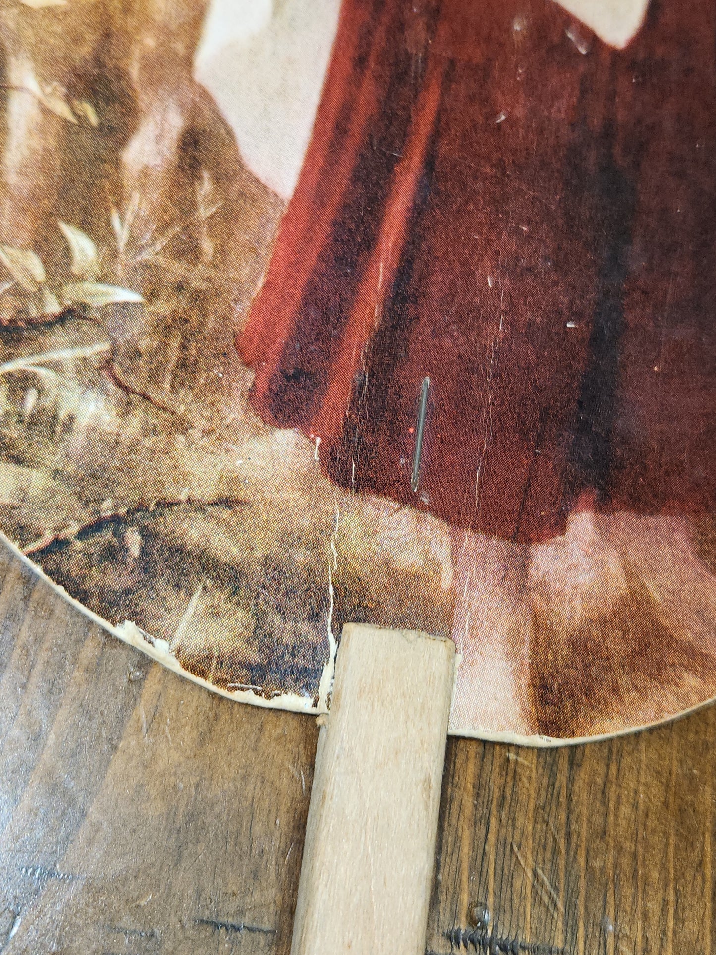 Vintage Advertising Fan Jesus and Lamb Steele Funeral Home Nebraska T.D.M Co. Red Oak Iowa fan8