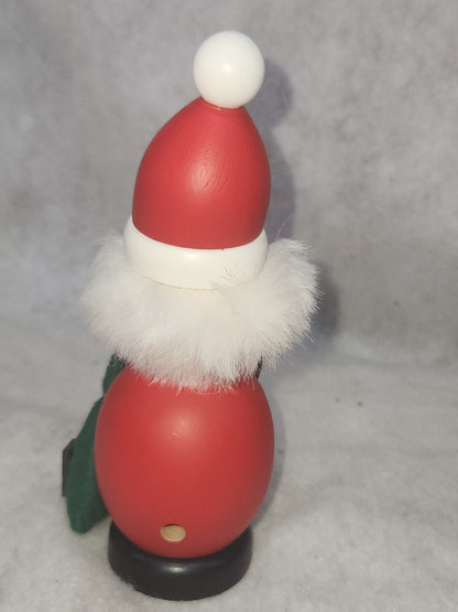 Vintage Erzgebirgische Volkskunst German Santa Smoker Wooden Incense Burner