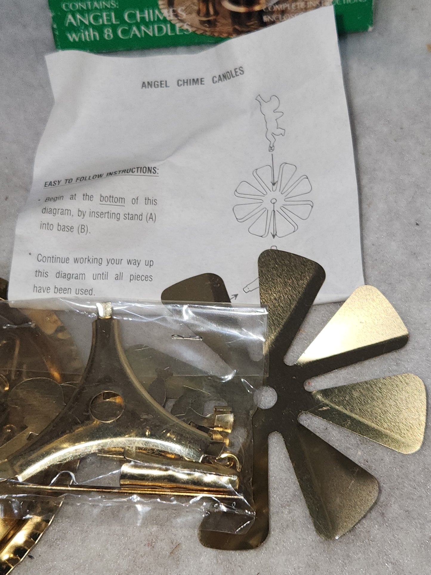 Vintage Joybrite Magical Spinning Angel Chimes NIB no candles