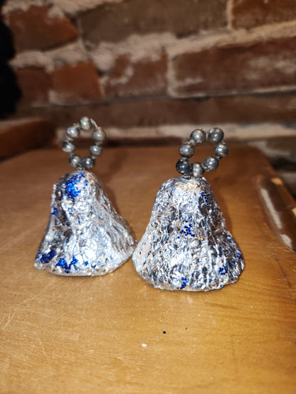 Vintage Foil Paper Mache Bell Christmas Ornaments