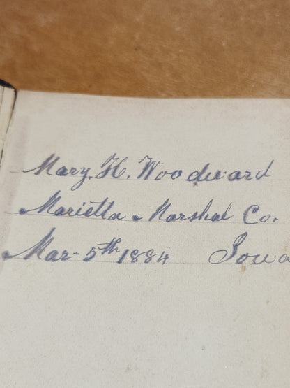 Antique Hymnal Protestant Episcopal Church E & JB YOUNG 1882 Inscribed 1884 ab1