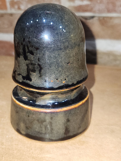 Vintage Unique Green Brown Glaze Beehive Porcelain ins10