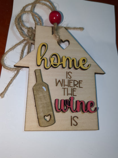Wine tag "home is where the wine is" ho4