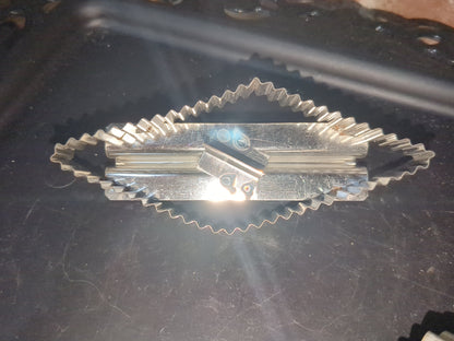 Vintage aluminum wrap biscuit cutter kinda diamond shape cc100