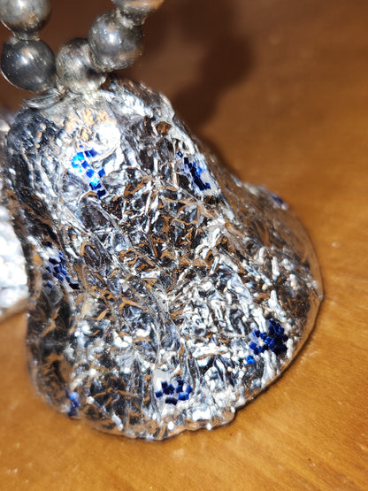 Vintage Foil Paper Mache Bell Christmas Ornaments