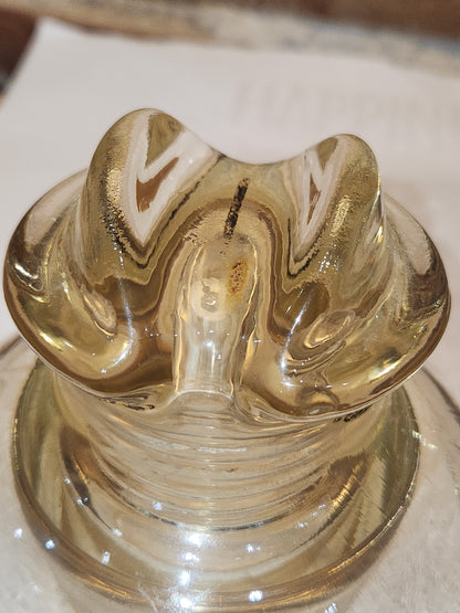 Vintage Kimble 830 Clear but Slight Amber Tint Tempered Glass Insulator 12-51 Made in USA 830a