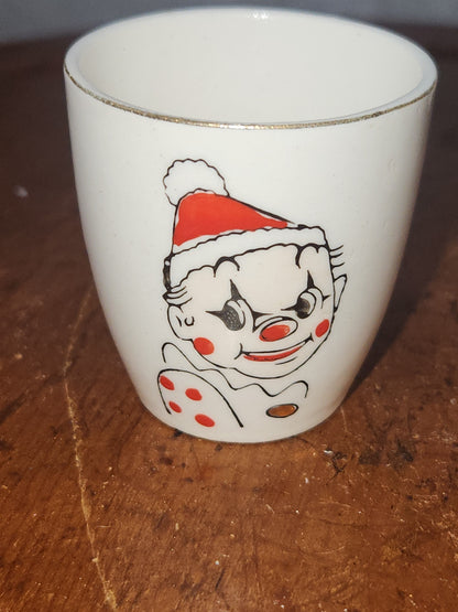 Vintage National Potteries Co. Porcelain Clown Shot Glasses set of 6 - Japan cu78