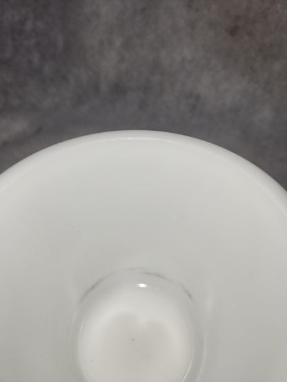 Vintage Egg Beater Hand Mixer and Small Anchor Hocking Milkglass Bowl mg901