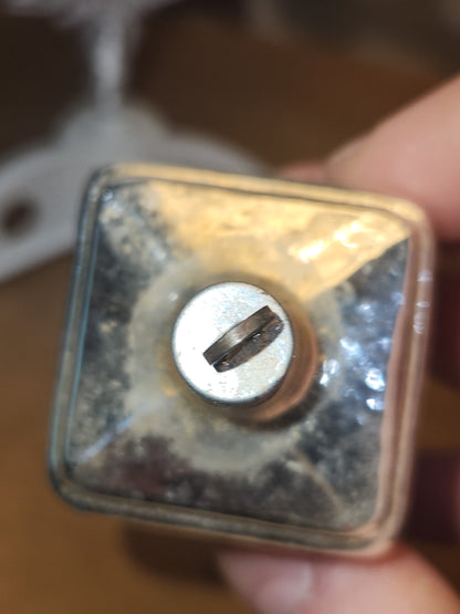 Vintage Mercury Glass Silver Lantern Christmas Ornament vo1