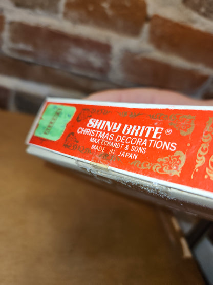 Box of Shiny Brite red ornament .98" 1" 25mm box of 12 bO01