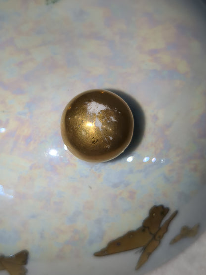 Antique Royal Rudolstadt Prussia iridescent gold trimmed gold butterfly gold footed bowl bwl54