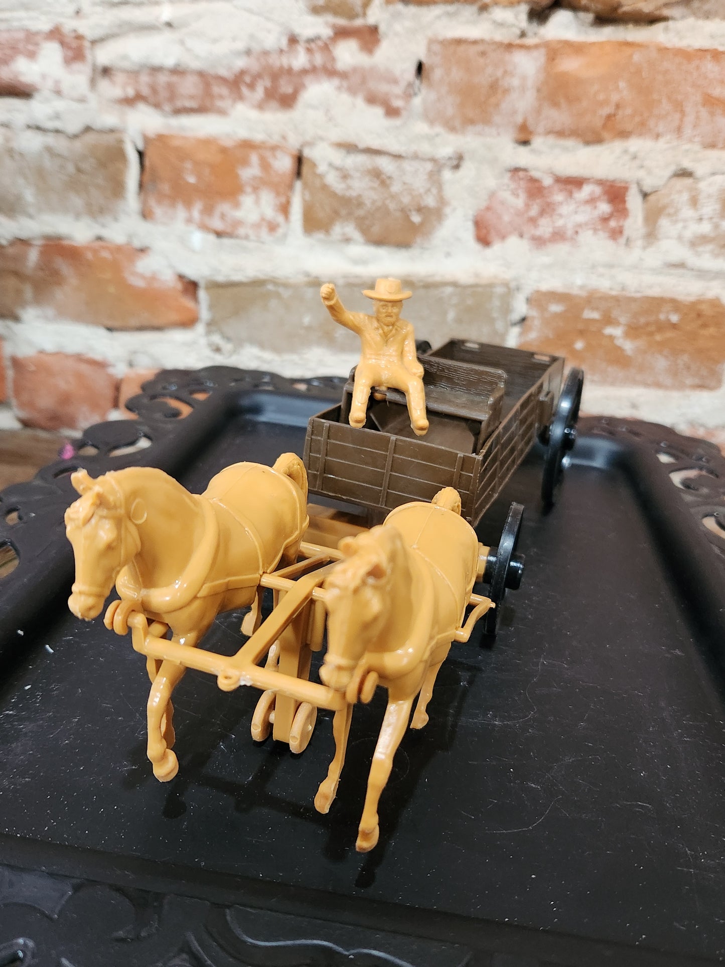 Processed Plastic Company Western Buckboard Farm Wagon and Team car65