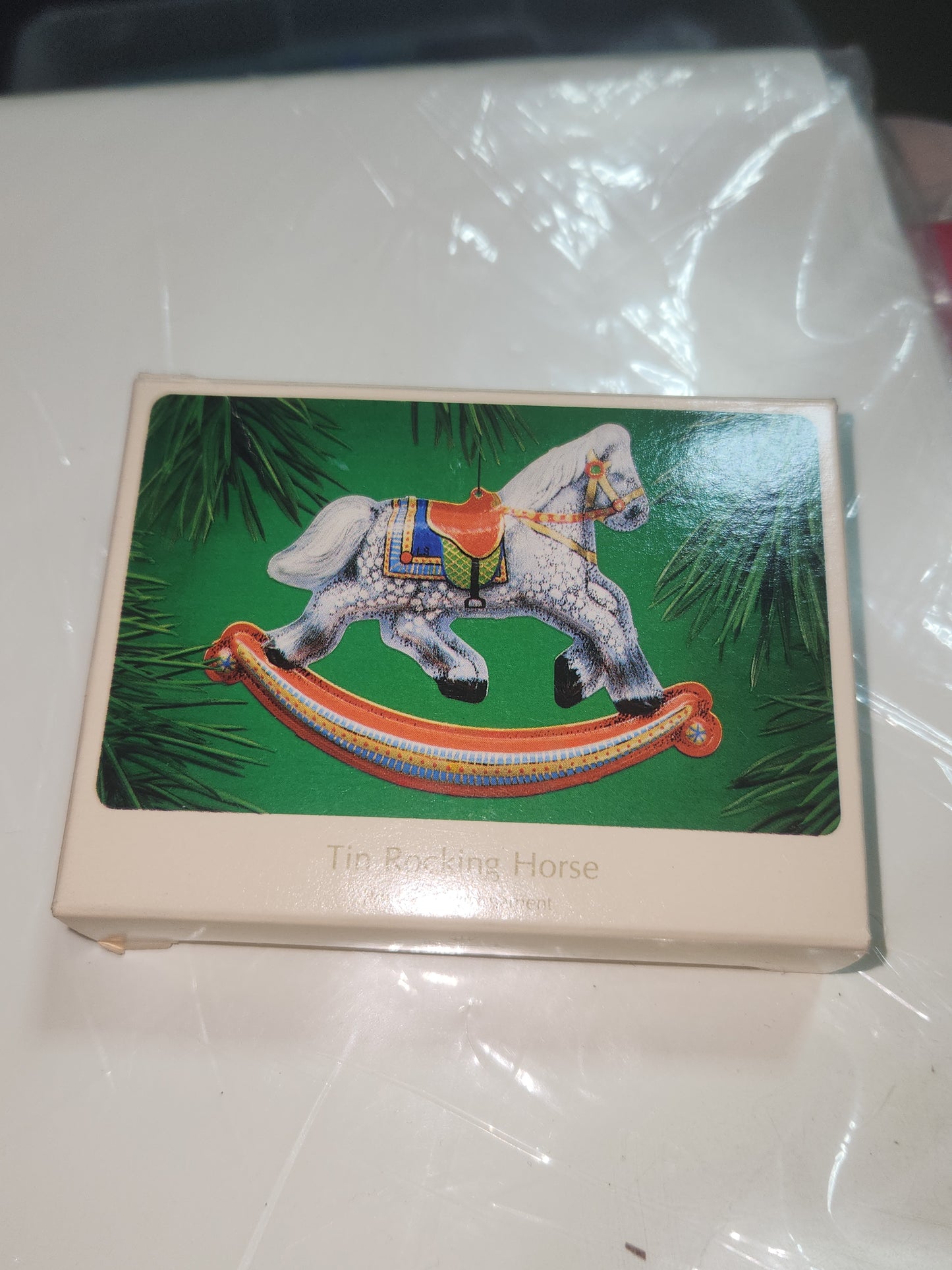 Vintage Hallmark Keepsake Ornanent Tin Rocking Horse 1983