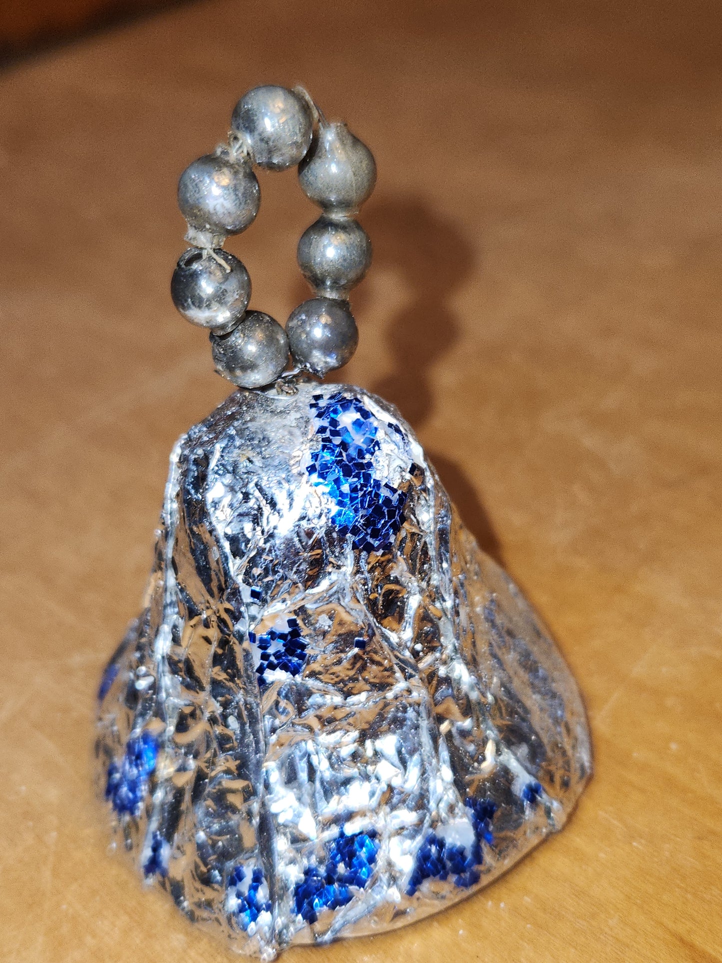 Vintage Foil Paper Mache Bell Christmas Ornaments