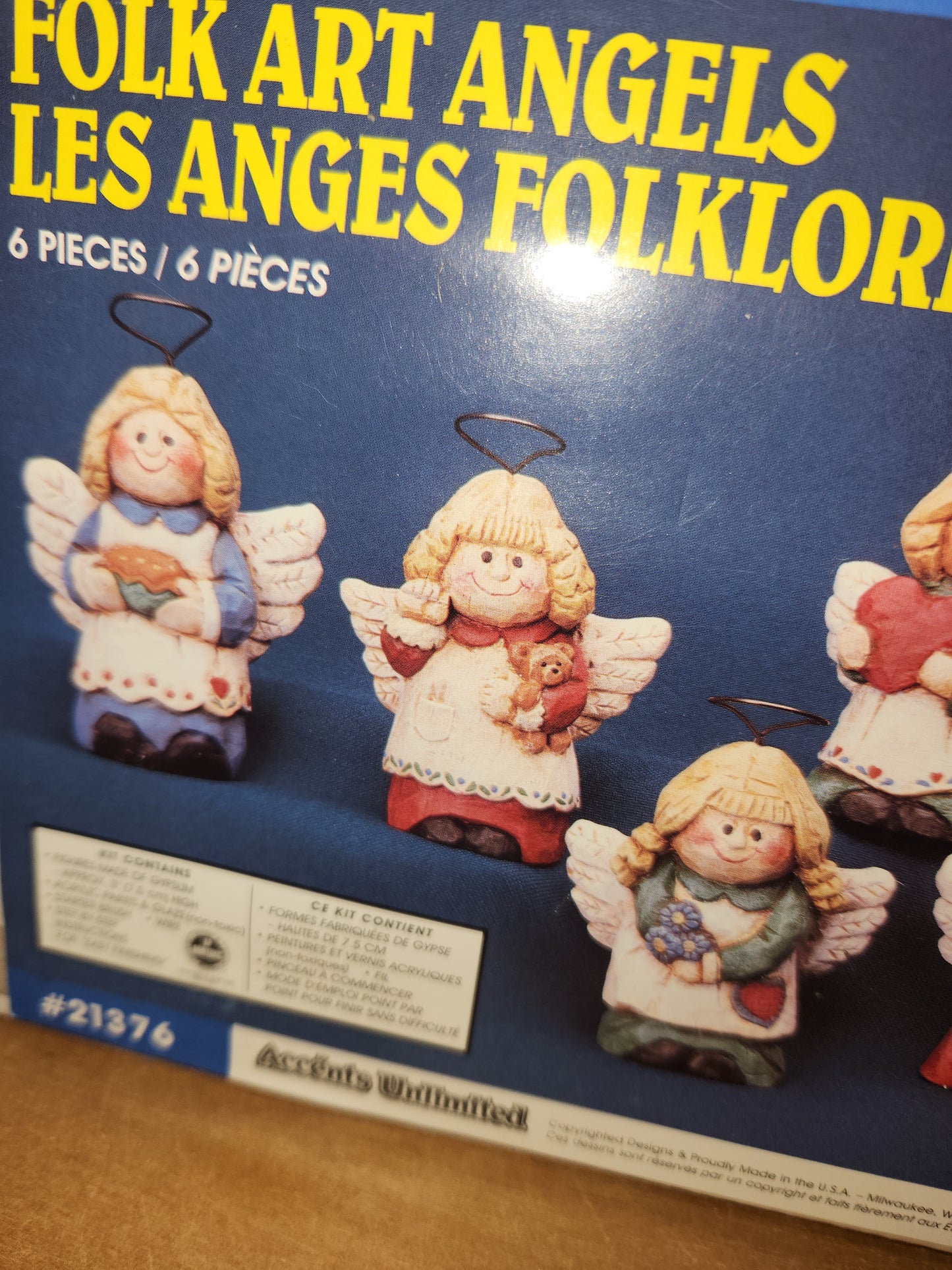 Vintage Accents Unlimited Wee Crafts 21376 Unpainted Angels Christmas Holiday 1995