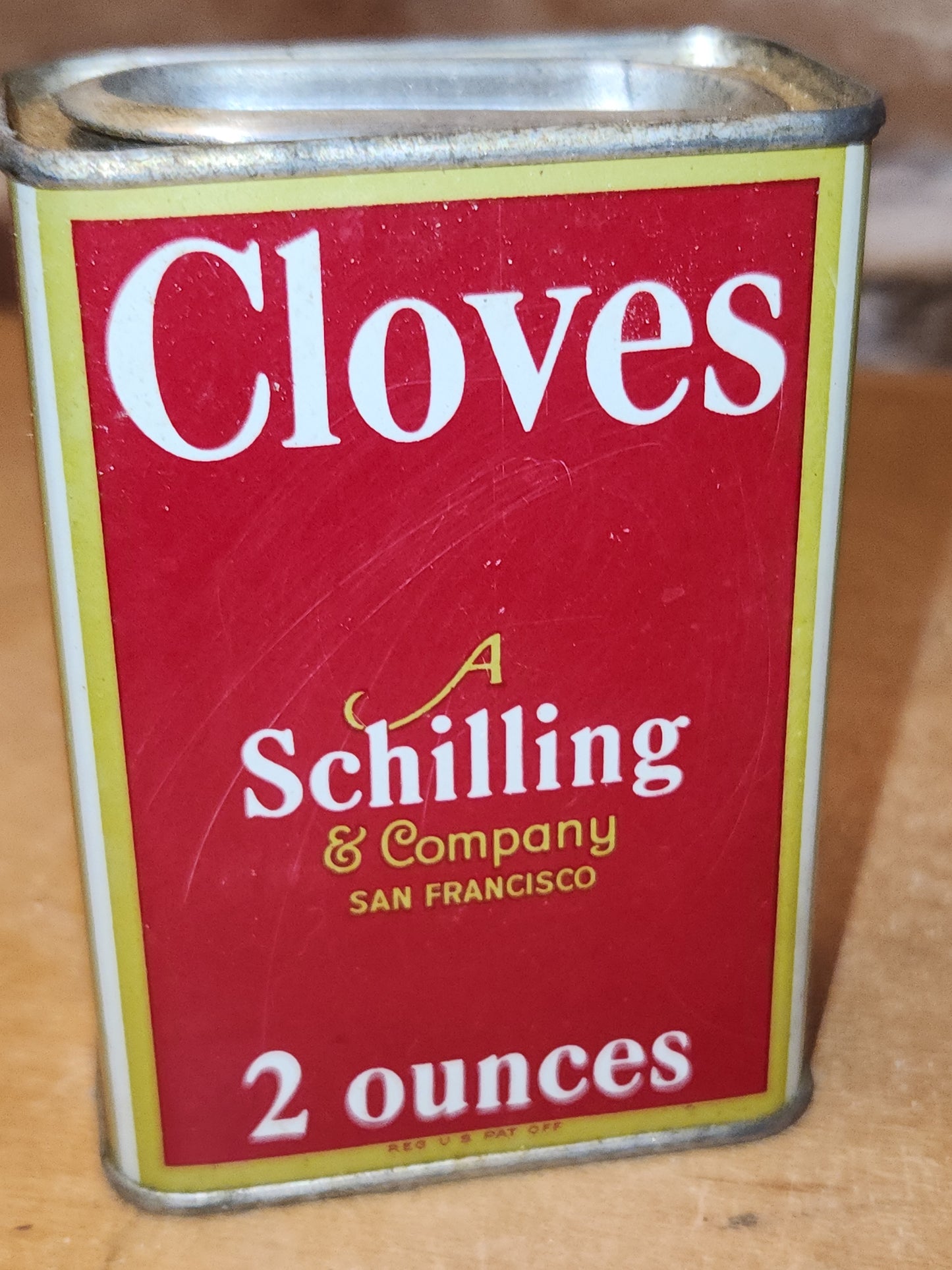 Vintage Schilling Spice Tin Cloves 2 Ounces ti663