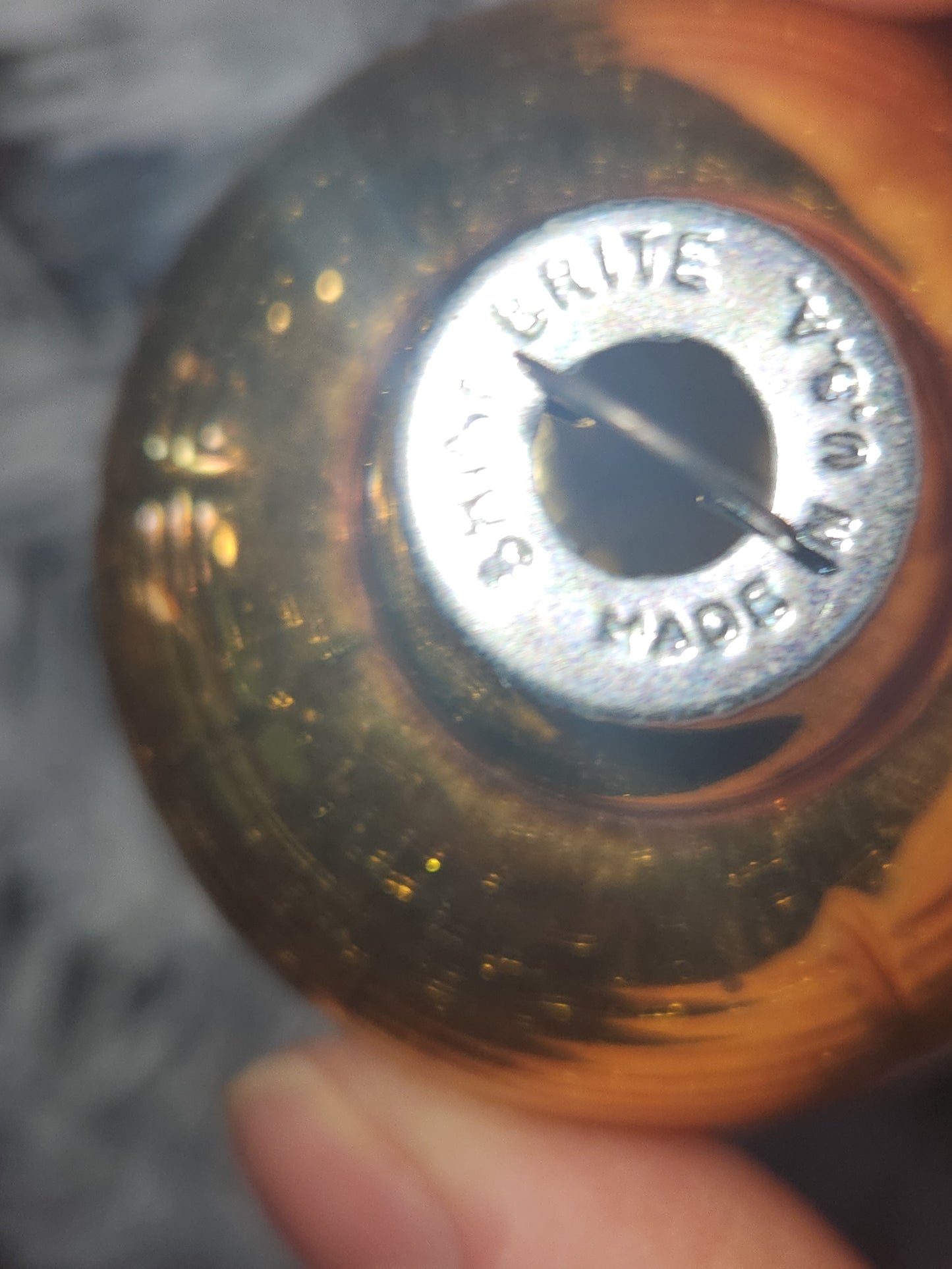 Vintage Shiny Brite Glass Chinese Lantern Ornament Gold Christmas Ornament vo30