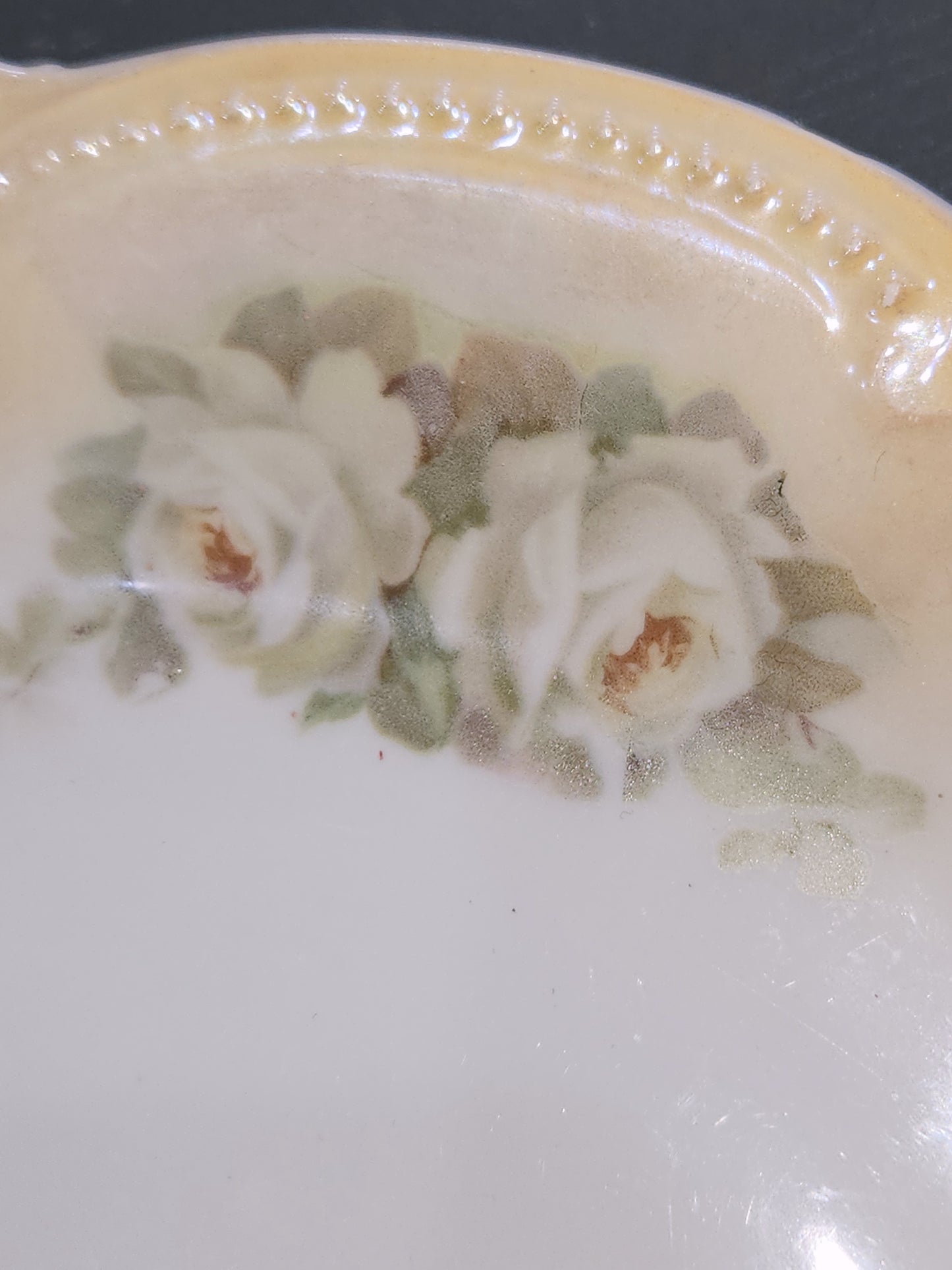 Antique Koenigszelt Silesia handled serving platter or plate. Germany pl77