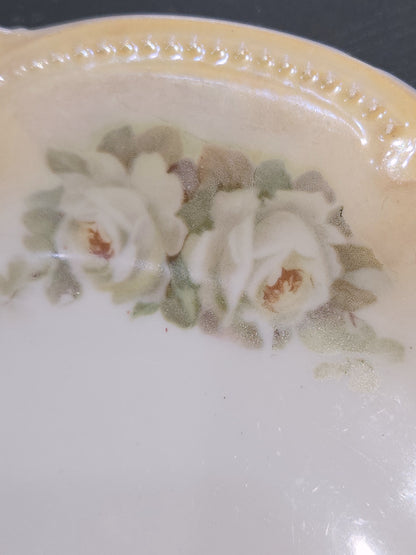 Antique Koenigszelt Silesia handled serving platter or plate. Germany pl77