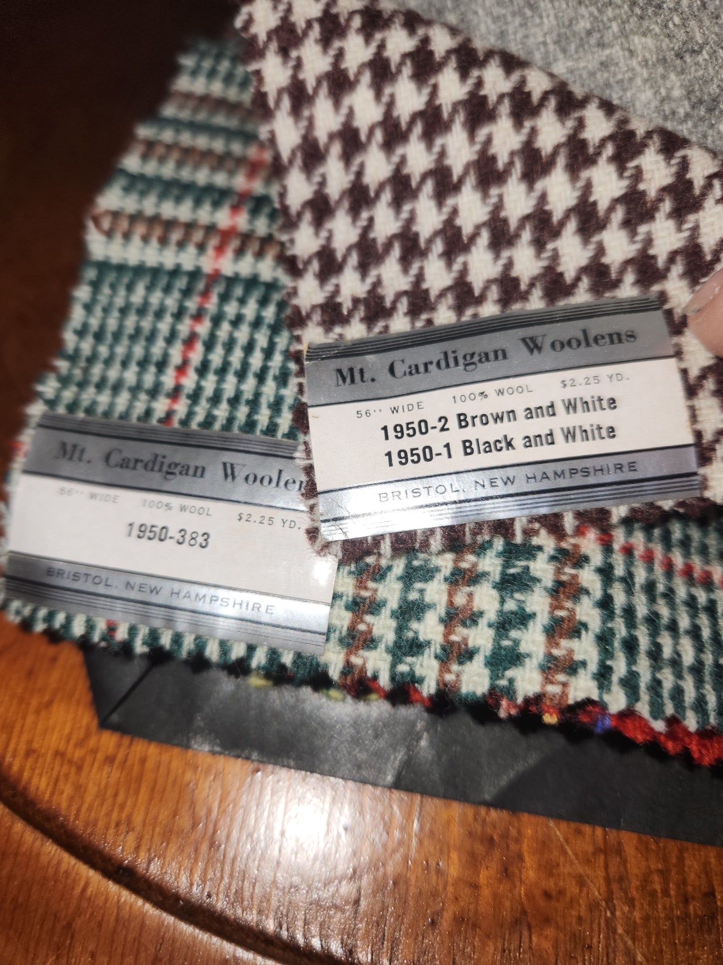 Mt. Cardigan Woolens salesman sample book & small pack ss89