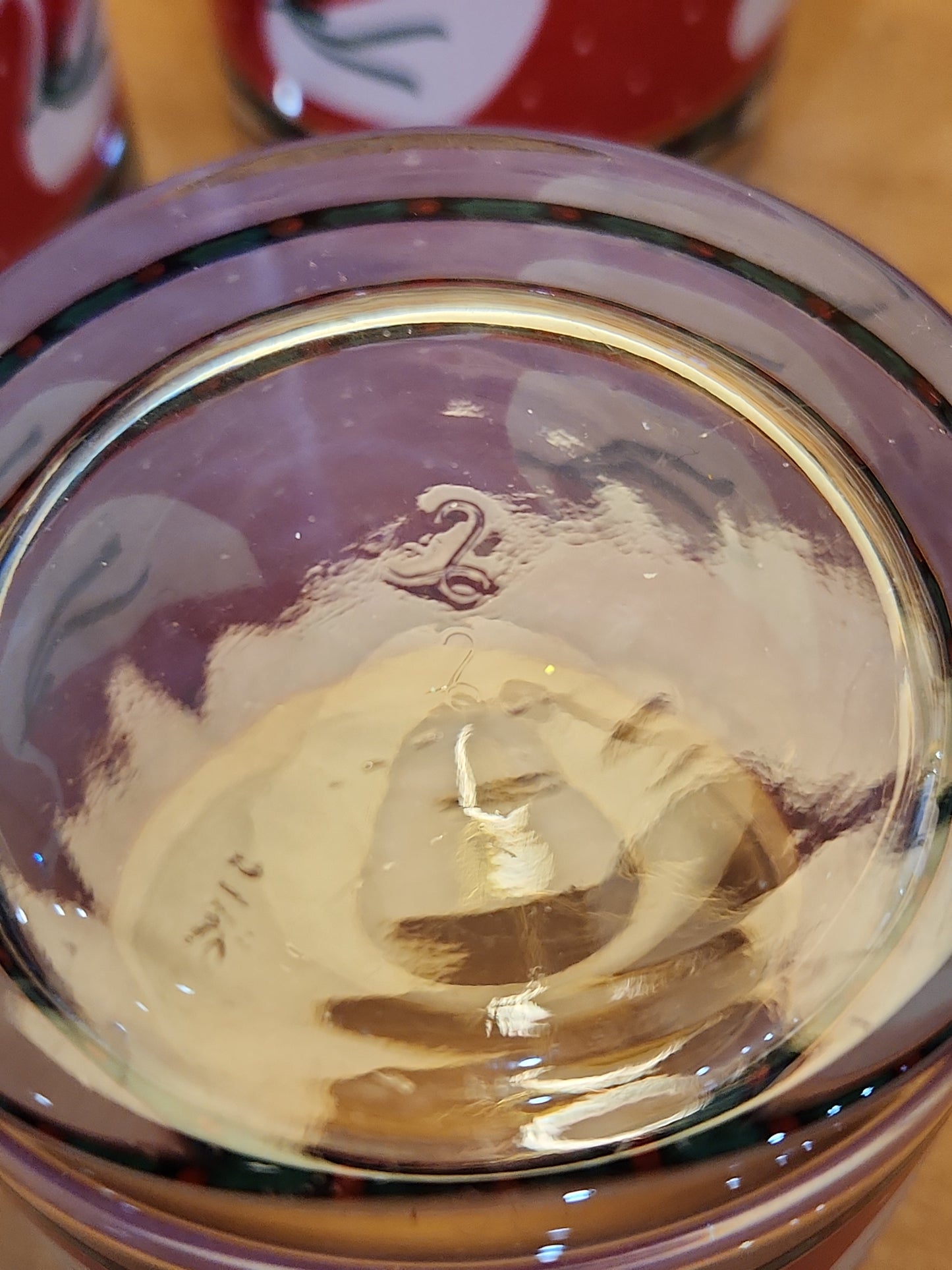 Vintage Hallmark Libbey Rocks Glass Christmas Swan 10 Ounce Tumblers Drinking Glasses Juice Glass 1990 gl033