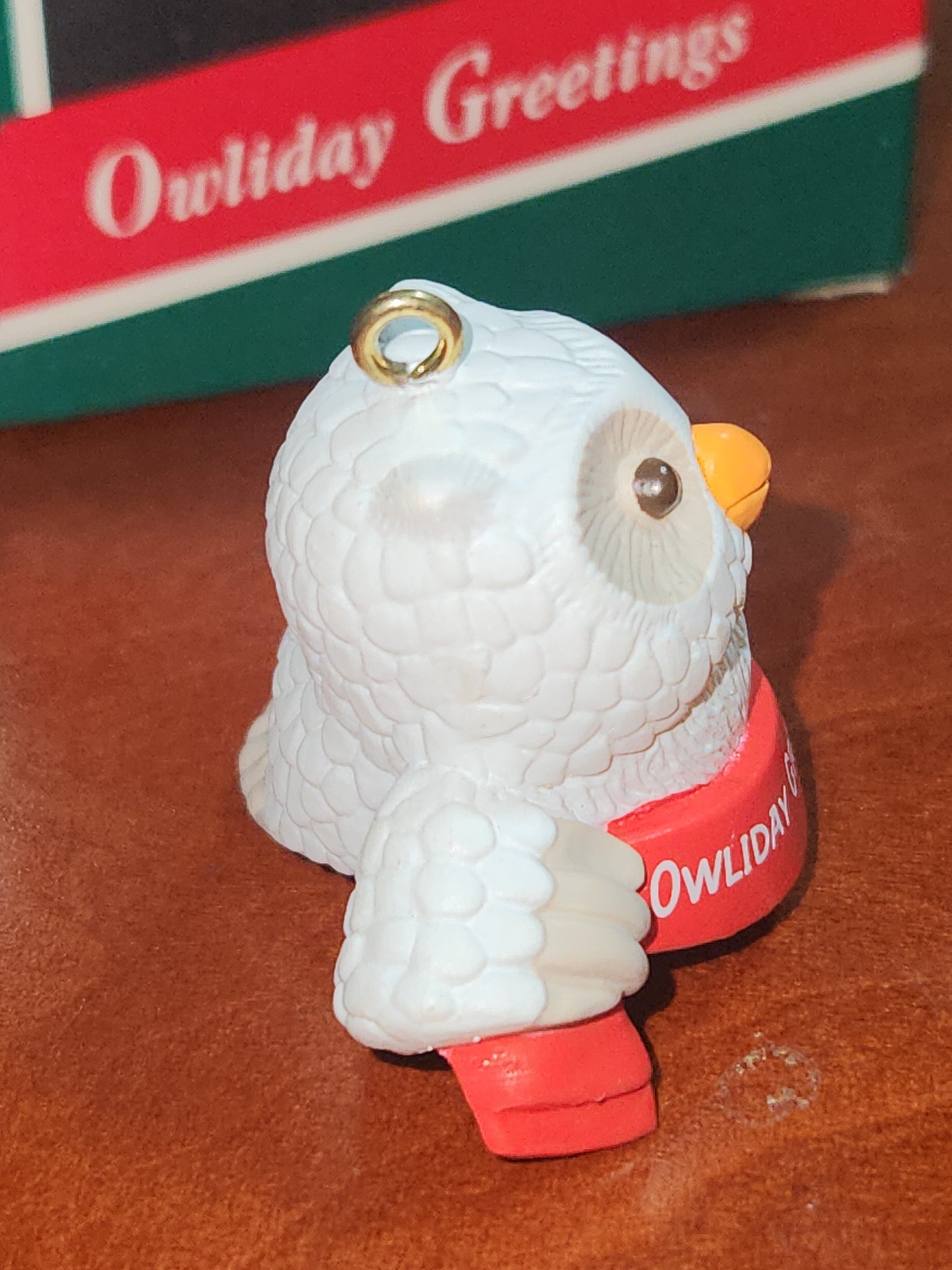 Vintage Hallmark Keepsake Ornament Owliday Greetings miniature 1989