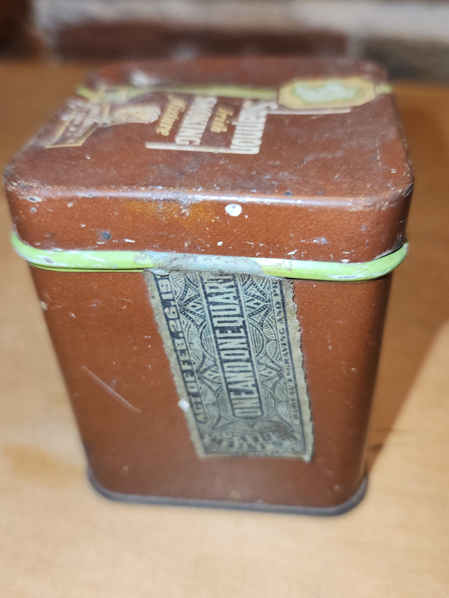 Vintage Shannon Irish Smoking Mixture Tin Fleming Hall Tobacco Co N.Y. USA EMPTY NO Contents tin87
