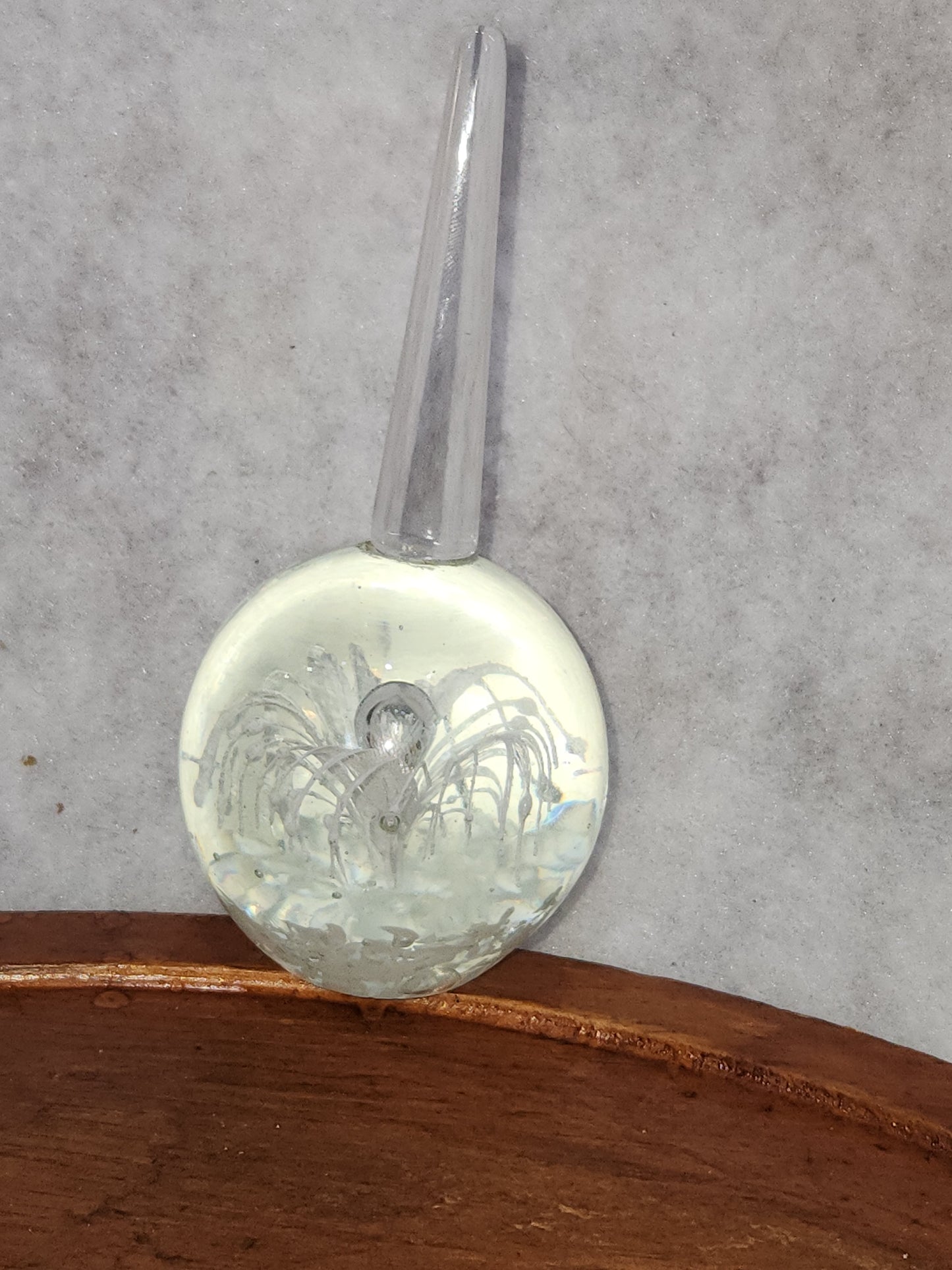 Vintage paperweight ring holder glass pw1