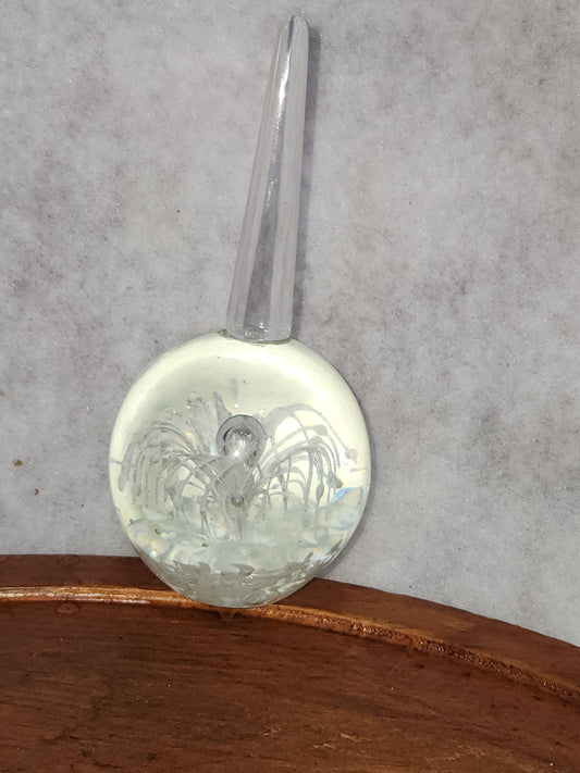 Vintage paperweight ring holder glass pw1