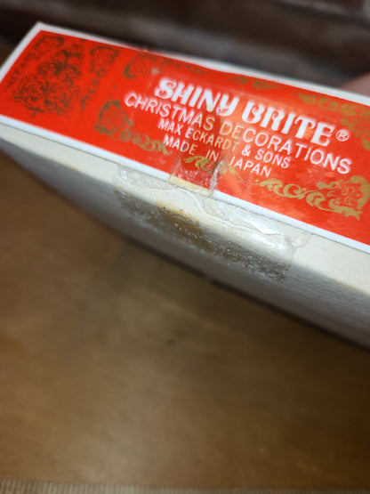 Box of Shiny Brite gold ornaments .98" 1" 25mm box of 12 bO02