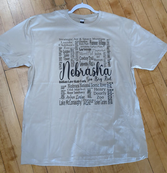 Unisex Nebraska Landmarks T-shirt sandstone