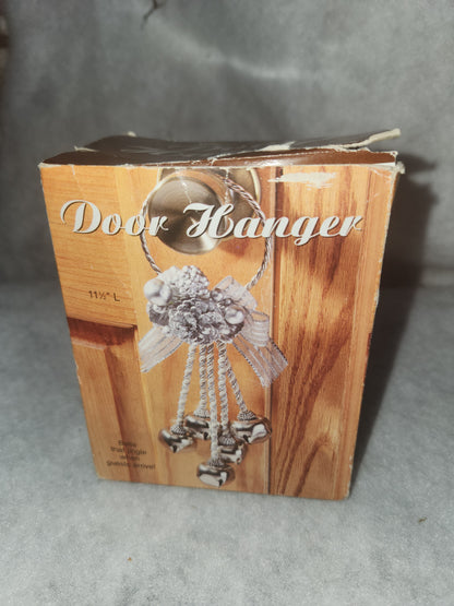 NOS GIFTCO SILVER BELL DOOR KNOB HANGER 12" LONG NEW IN BOX METAL dk7