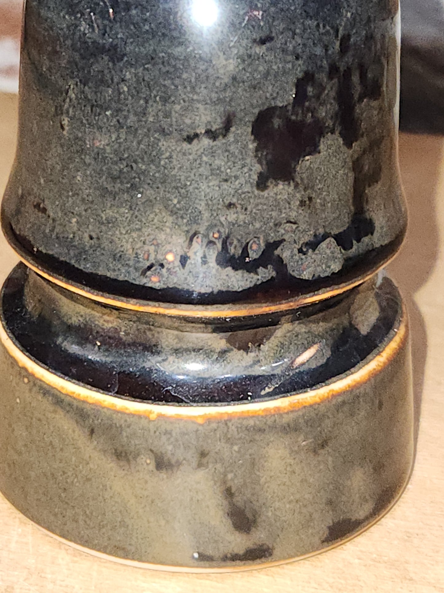 Vintage Unique Green Brown Glaze Beehive Porcelain ins10