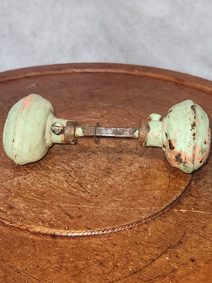 Antique Metal Painted Door Knobs attached to a stem Magnetic kn22