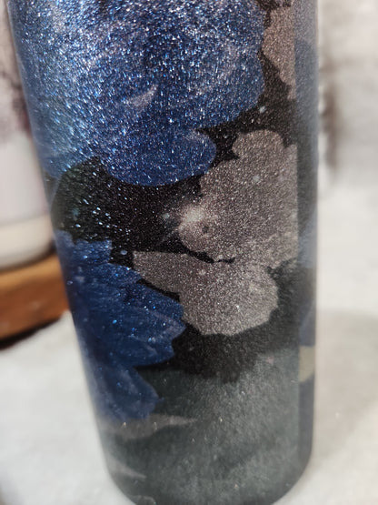 25 Oz Stainless Steel, Insulated, Glitter Flower Tumbler tgf7