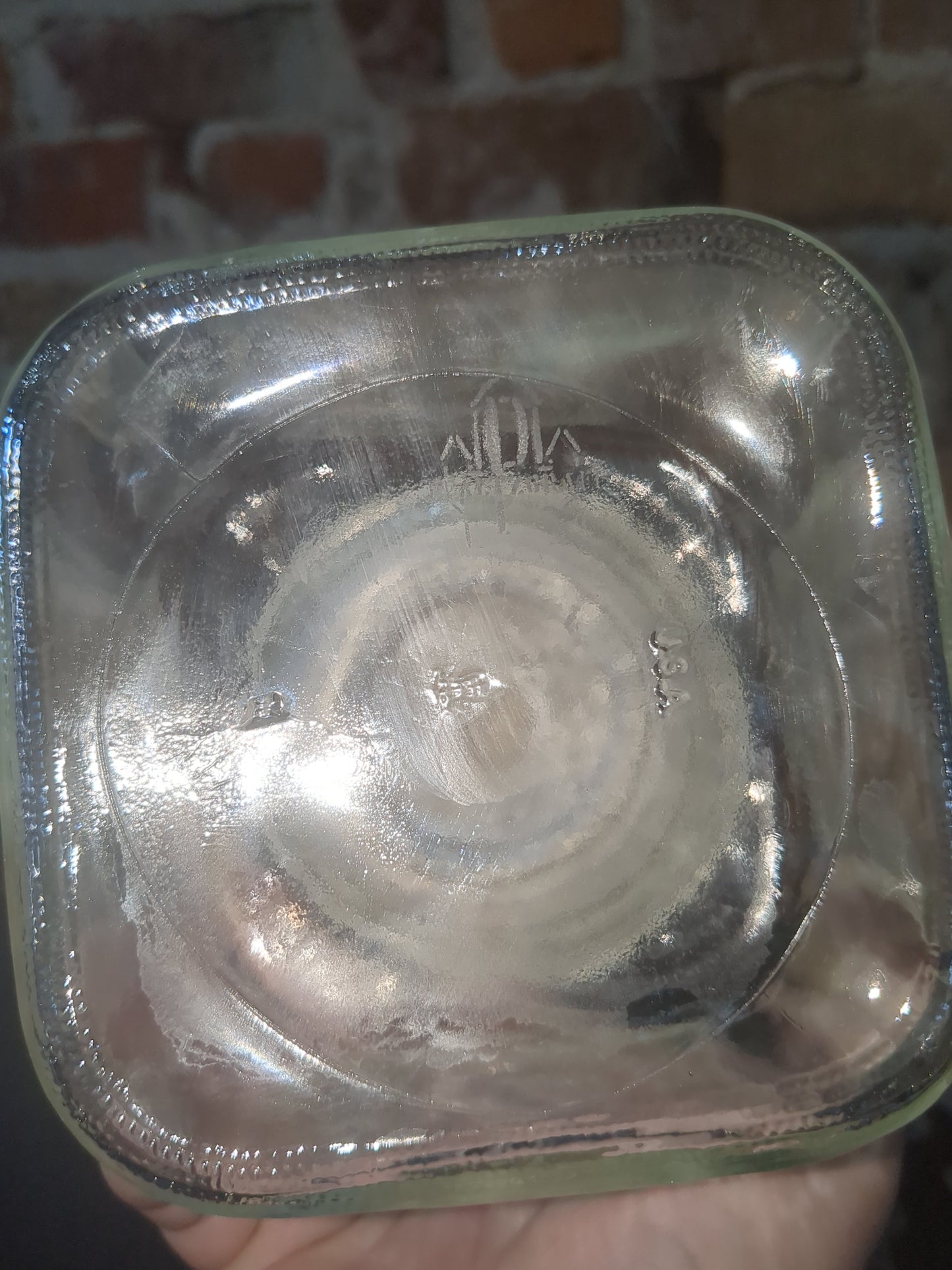 Pfaltzgraff Christmas Heritage Glass Storage Jar Square Canister with Lid USA pfa12