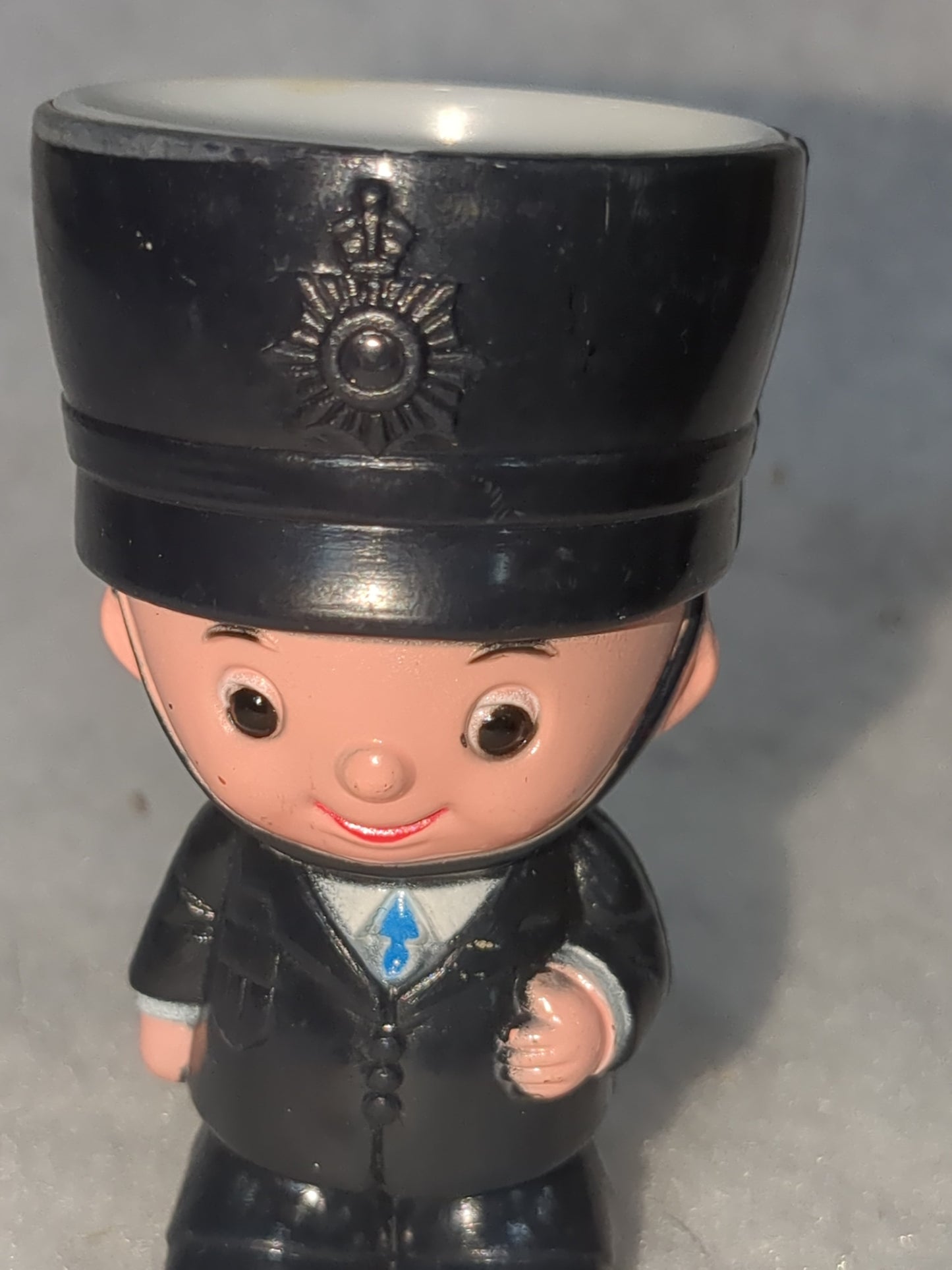 Vintage Policeman egg cup, trinket, air planter Hong Kong ec8