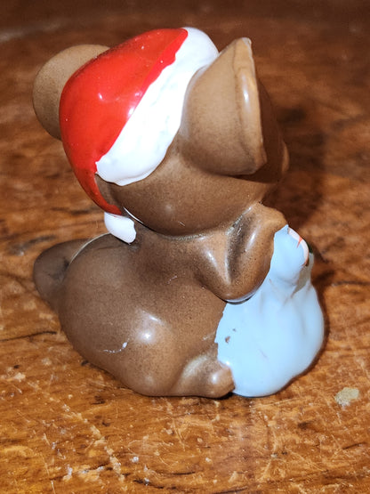 Vintage Joseph Originals Miniature Christmas Mouse Figurine Made in Japan ch2