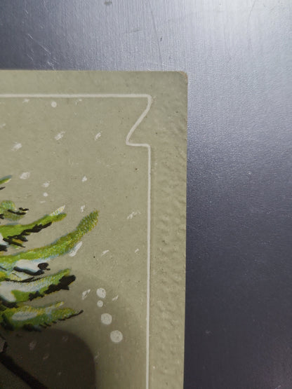 Antique Vintage Postcard A Merry Christmas St. Nicholas Santa Embossed printed in Saxony c1910