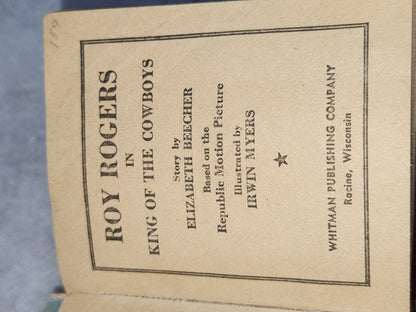 Vintage Big Little Book Better Little Book Roy Roger's King of the Cowboys