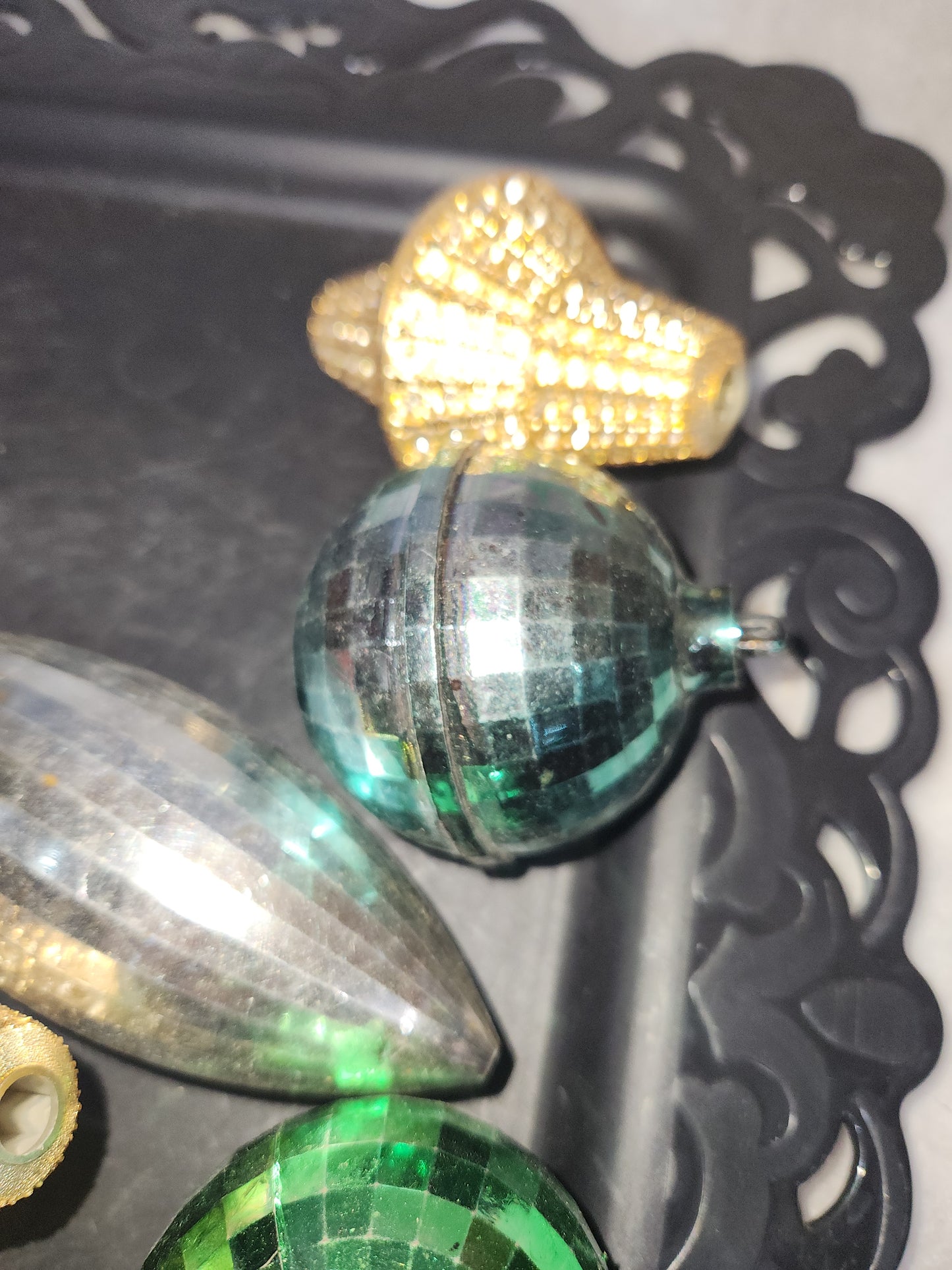 Vintage Plastic Christmas Ornaments Set of 11