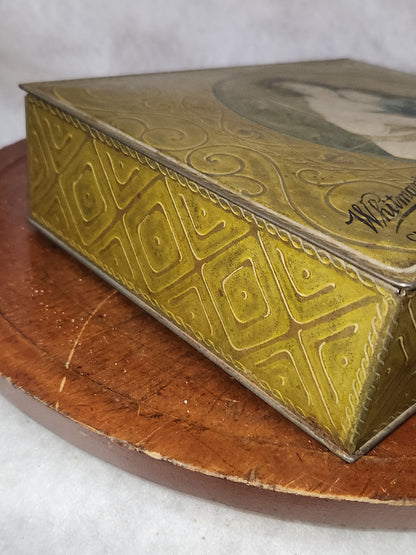 Vintage Whitman's Chocolate Tin box with Image Madame LeBron Tindeco 2 lbs 5 oz EMPTY tin503