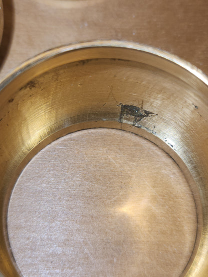 Vintage Brass Napkin Rings Smooth Set of 6 br01