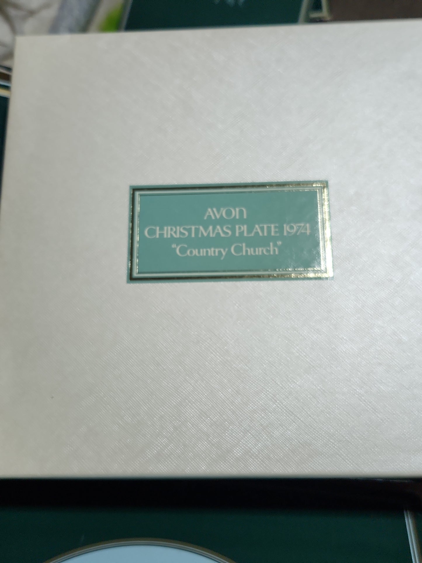 Vintage Avon Christmas 1974 Country Church Plate Original Box. Enoch Wedgewood England