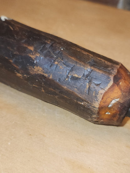 Antique Primitive Blacksmith Soldering Tool with Copper Steel Wood