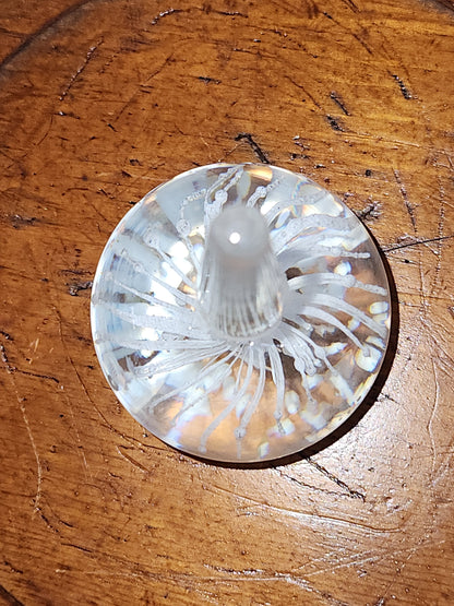 Vintage paperweight ring holder glass pw1