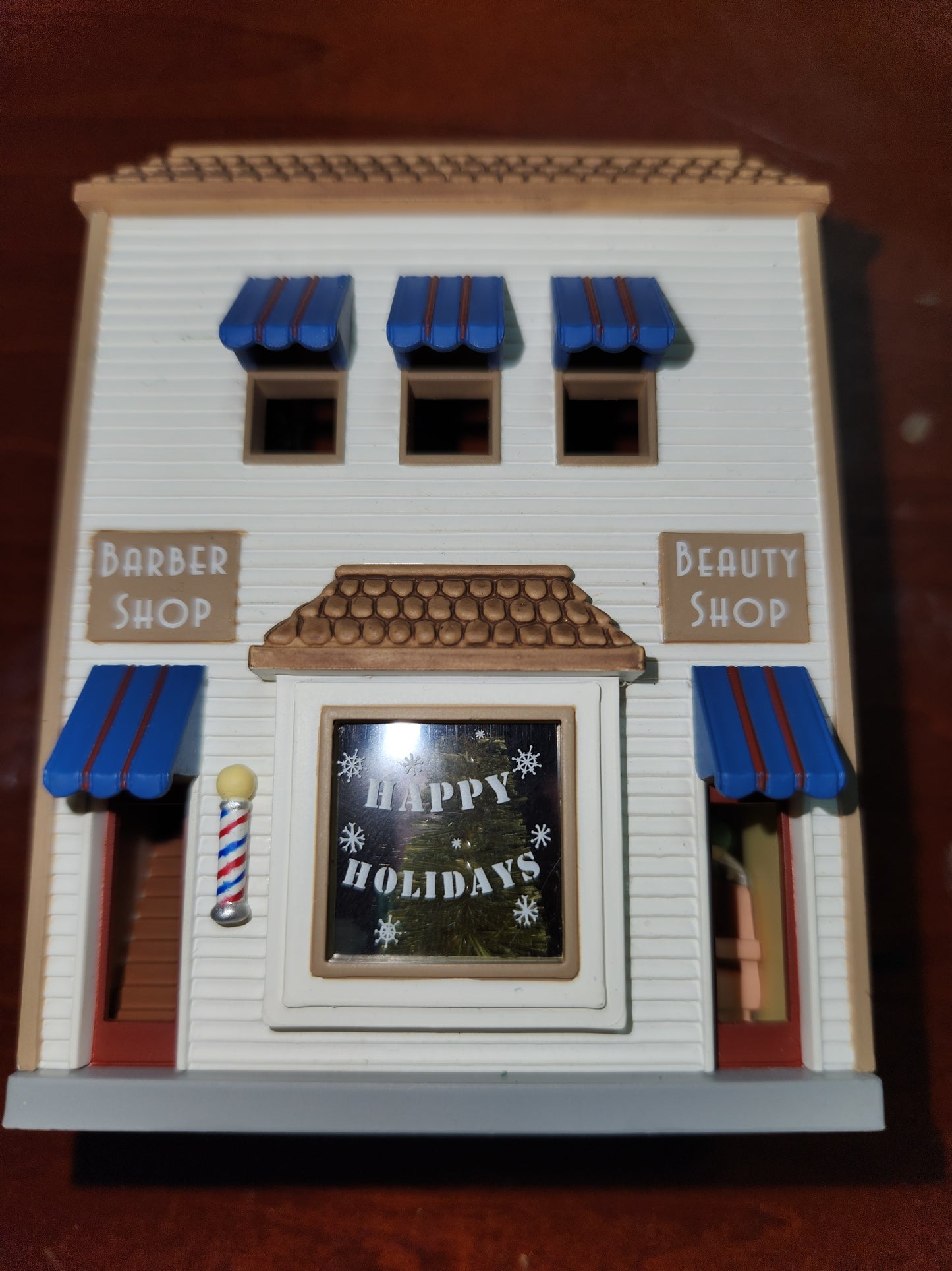 HH2004 barber and beauty shop Ornament Hallmark Nostalgic Houses
