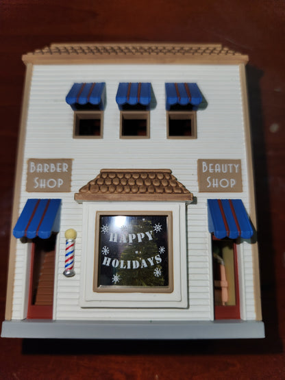 HH2004 barber and beauty shop Ornament Hallmark Nostalgic Houses