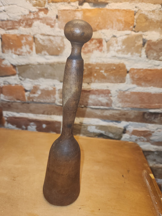 Vintage Antique Primitive Wooden Pestle Masher Spice Grinder kit01
