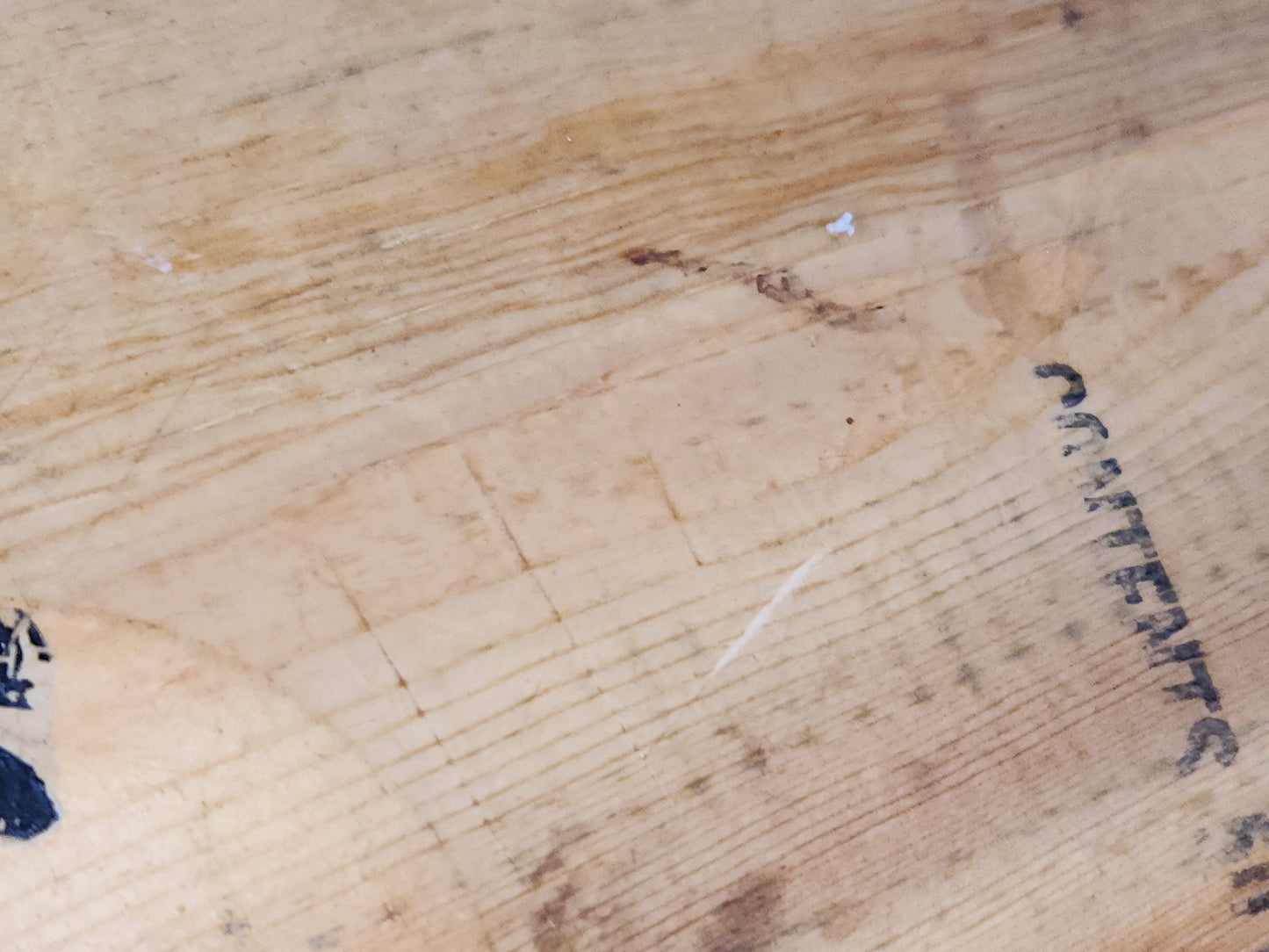 Antique Wooden lid for barrel, crate or wooden container